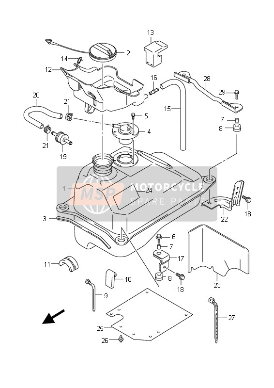 Suzuki AN400(A)(ZA) BURGMAN 2010 Réservoir d'essence pour un 2010 Suzuki AN400(A)(ZA) BURGMAN